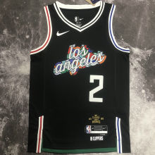 Clippers LEONARD #2 Black City Edition NBA Jerseys