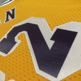 1984/85 Lakers JOHNSON #32 Retro Yellow NBA Jerseys热压