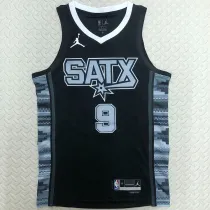 Spurs PARKER #9 Black NBA Jerseys