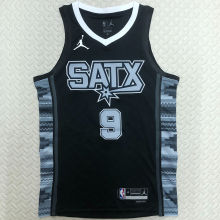 Spurs PARKER #9 Black NBA Jerseys