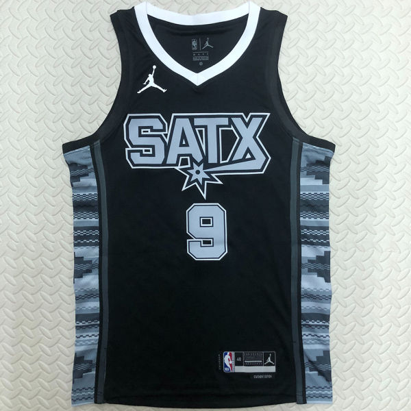 Spurs PARKER #9 Black NBA Jerseys