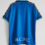 1998/99 Man City Home Blue Retro Soccer Jersey
