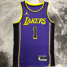 2023 Lakers RUSSELL #1 Blue NBA Jerseys 热压