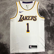 2023 Lakers RUSSELL #1 White NBA Jerseys 热压