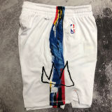 Nets White City Edition NBA Pants