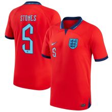 STONES #5 England 1:1 Away Red Fans Jersey 2022/23 ★★