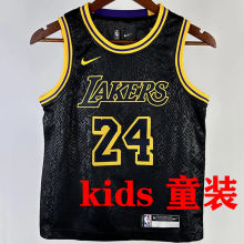 Lakers BRYANT #24 Black Kids NBA Jersey