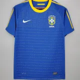 2010 Brazil Away Blue Retro Soccer Jersey