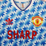 1990-1992 M Utd Away Retro Soccer Jersey