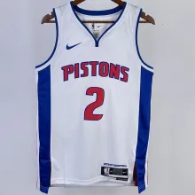 2023/24 Pistons CUNNINGHAM #2 White NBA Jerseys 热压