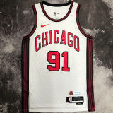 Bulls RODMAN #91 White City Edition NBA Jerseys