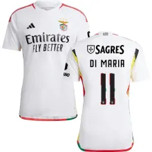 DI MARIA #11 Benfica Third White Fans Jersey 2023/24 (UCL Font 欧冠字体) ★★