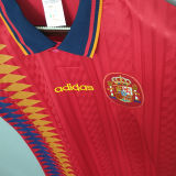 1994 Spain Home Red Retro Soccer Jersey