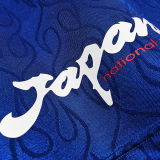 1998 Japan Home Blue Retro Long Sleeve Retro Jersey