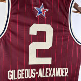 2024 ALL-STAR GILGEOUS-ALEXANDER #2 Red NBA Jerseys