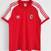 1982 Wales Home Red Retro Soccer Jersey