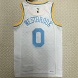 Lakers WESTBROOK #0 White Retro NBA Jerseys
