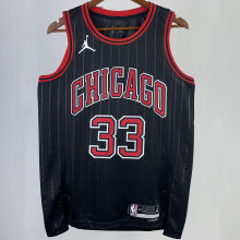 2023/24 Bulls PIPPEN #33 Black NBA Jerseys 热压