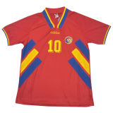 1994 România Red Retro Soccer Jersey