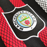 1994/1996 Man City Away Red Black Retro Soccer Jersey