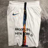 Nets White City Edition NBA Pants
