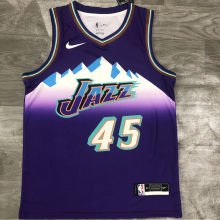Jazz MITCHELL #45 Snow Mountain Edition Purple NBA Jerseys Hot Pressed