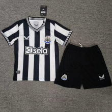 2023/24 Newcastle Home Black White Kids Soccer Jersey