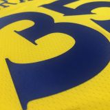 2018 Warriors DURANT #35 The Bay NBA Jerseys Hot Pressed