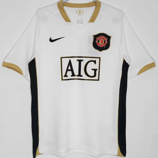 2006/07 M Utd Away White Retro Soccer Jersey