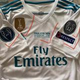 RONALDO # 7 RM Home UCL FINAL KYIV 2018 Retro Jersey 2017/18 (Have All Patch 全臂章有胸前字) ★★