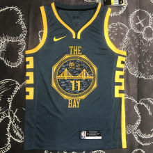 Warriors THOMPSON #11 Black NBA Jerseys