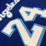 LA Lakers Bryant # 24 Blue NBA Jerseys Hot Pressed
