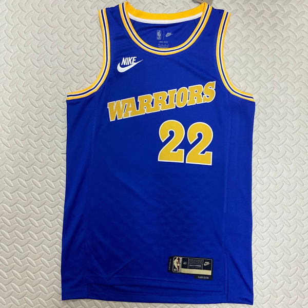 Warriors WIGGINS #22 Blue Retro NBA Jerseys