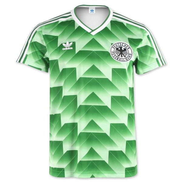 1988 Germany Away Green Retro Soccer Jersey