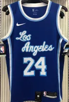 LA Lakers Bryant # 24 Blue NBA Jerseys Hot Pressed