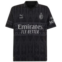 2023/24 AC Milan x PUMA x Pleasures 4Th Black Fans Soccer Jersey