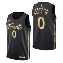 2024 Toronto Raptors DAVIS JR. #0 Black NBA Jerseys