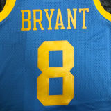 2001/02 Lakers BRYANT #8 Blue Retro NBA Jerseys 热压