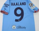 HAALAND #9 2022/23 Man City UCL Final 1:1 Quality Home Fans Jersey （Have All Patch 全臂章有胸前字有号下广告)