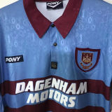 1995/97 West Ham Away Retro Long Sleeve Jersey