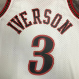 1997/98 76ers IVERSON #3 Retro White NBA Jerseys热压