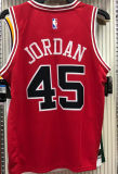 Bulls JDRDAN #45 Red NBA Jerseys Hot Pressed
