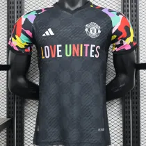 2024 M Utd x Love Unites Black Player Version Jersey