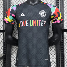 2024 M Utd x Love Unites Black Player Version Jersey