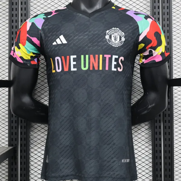 2024 M Utd x Love Unites Black Player Version Jersey