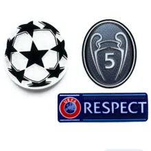 UEFA Champions Leaque 5 Patch 欧冠球+5字杯+公平条 (You can buy it Or tell me to print it on the Jersey )