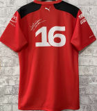 2023 Ferrari F1 Charles Leclerc #16 Red Team T-Shirt 圆领