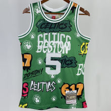1907/08 Celtics GARNETT #5 Green Retro NBA Jerseys 热压