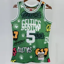 1907/08 Celtics GARNETT #5 Green Retro NBA Jerseys 热压