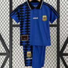 1994 Argentina Away Retro Kids Soccer Jersey